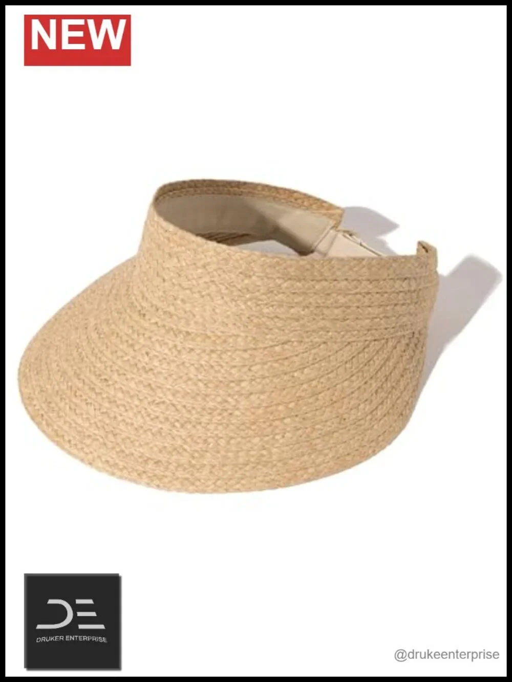 Wide Brim Straw Visor for Women UPF80+ Sun Protection Foldable Beach Hat